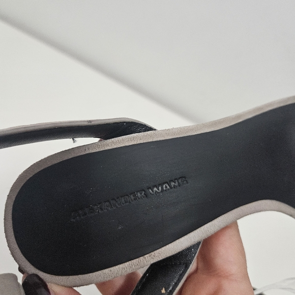 Alexander Wang Antonia Suede Minimalist Sandals Sz 37 EUR / 6.5 US Designer - Picture 6 of 8